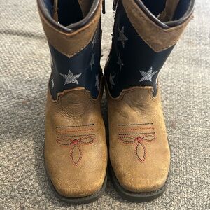 Cody James toddler american flag western boots size 6D
